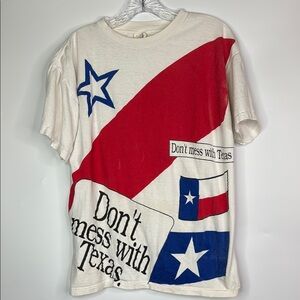 Vintage St Evans Don't Mess With Texas Tshirt Size Large
